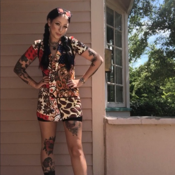 Mod style Zara quilted patch dress - Picture 2 of 9